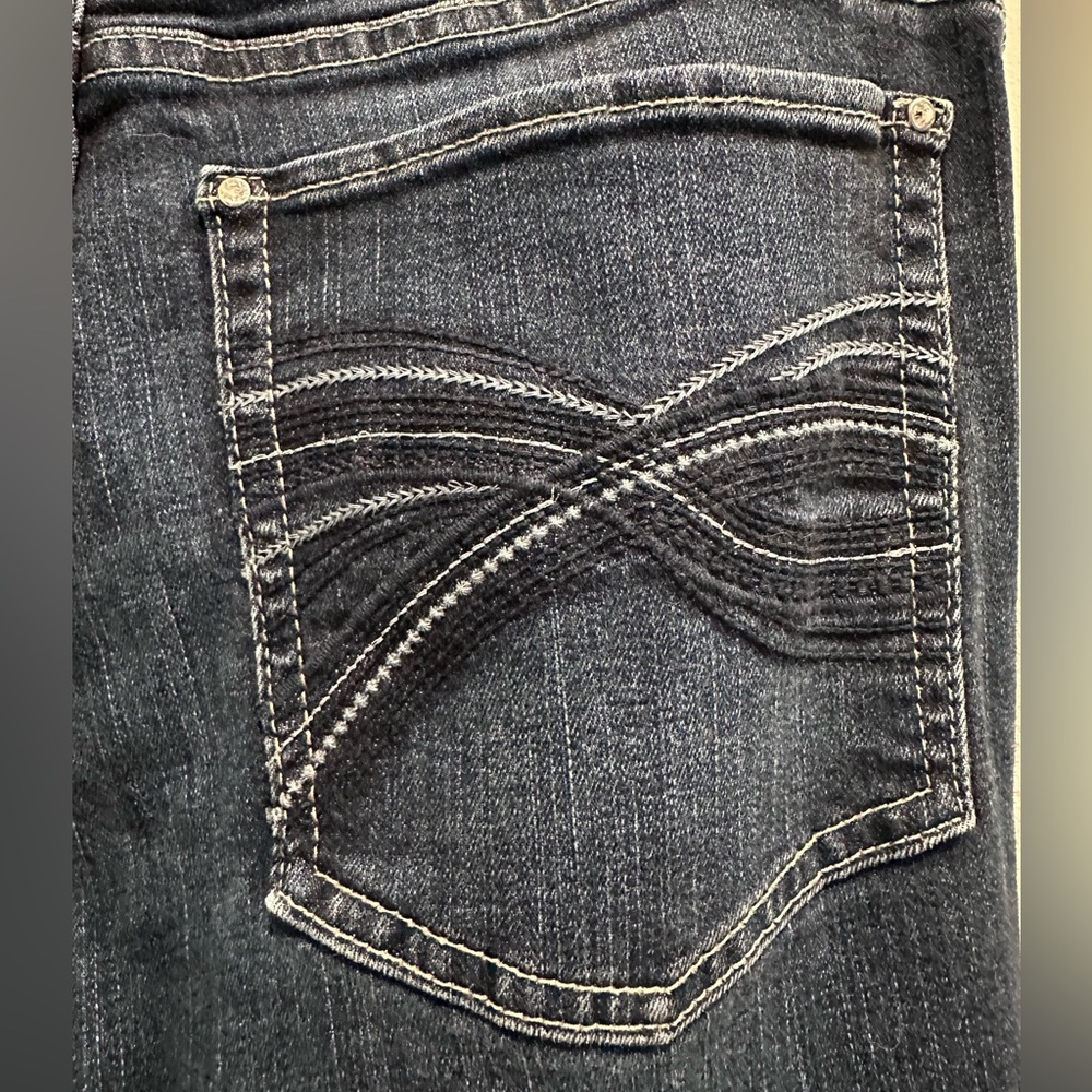 White House Black Market Noir Indigo Slim Cropped Cotton Blend Jeans Women’s 12 - Picture 6 of 12